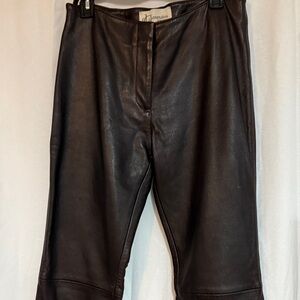 Dimensions Brown Leather Boot Cut Pants
